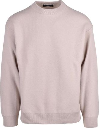 Daniele Fiesoli Truien & Vesten, Heren, Roze, XL, Wol, Pullover met ronde hals