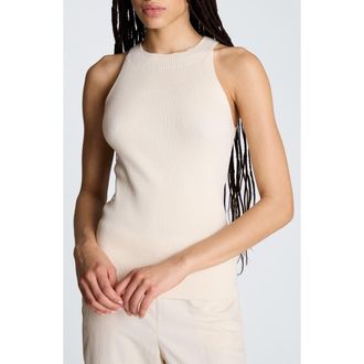 Kenneth Cole High Crewneck Cutaway Tank in Oyster at Nordstrom, Size X-Large