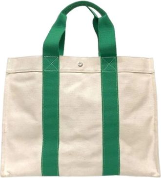 Herm&egrave;s Pre-owned Vintage Canvas Tote Bag - Dames - Vintage Shopper - Veelkleurig - ONE Size - Vintage