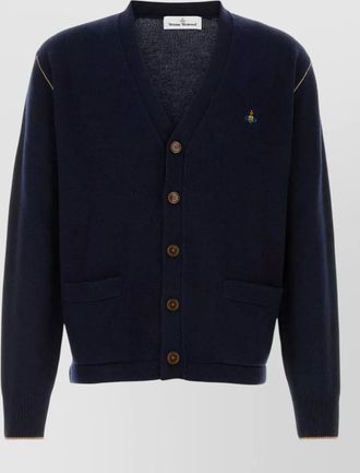 Vivienne Westwood alex wool blend cardigan contrast stitching