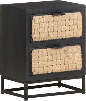 vidaXL Comodino 40x30x50 cm in Legno Massello di Mango - Vidaxl