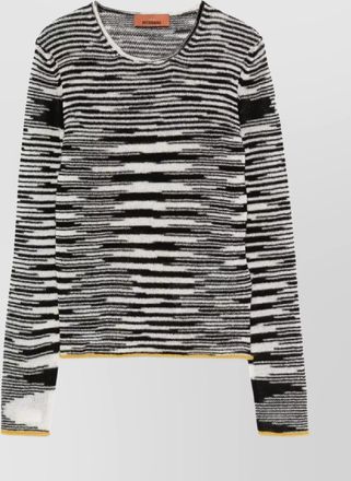 Missoni striped round neck long sleeve knitwear