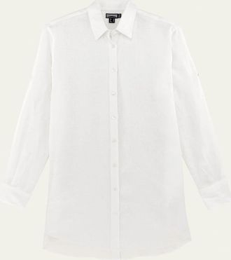 Vilebrequin Solid Linen Mini Shirtdress