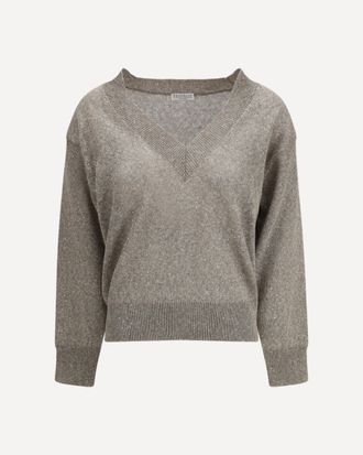 Brunello Cucinelli Sparkling linen T-shirt Female L