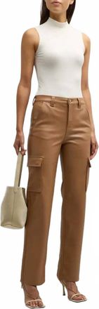 Pistola Denim Cassie Utility Super High Rise Straight In Almond