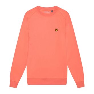 Lyle & Scott Heren Fly Fleece Crew Hals Sweatshirt (Koraal)
