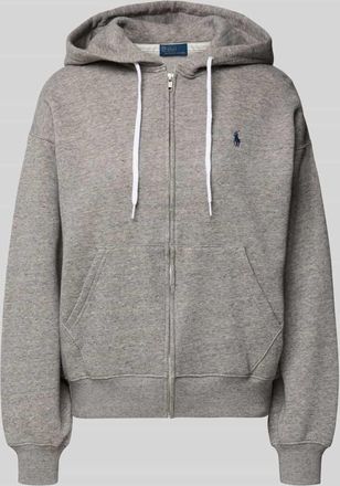 Polo Ralph Lauren Sweatjacke mit Label-Stitching in Dunkelgrau, Größe XXL