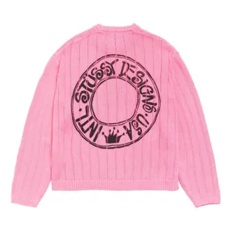 St&uuml;ssy Buana Logo Sweater Pink 117294-PINK