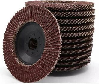 Trade Shop Trade Shop - Kit 10 Pcs Disco Abrasivo Lamelar Para Molinillo De 115 Mm De Grano 120