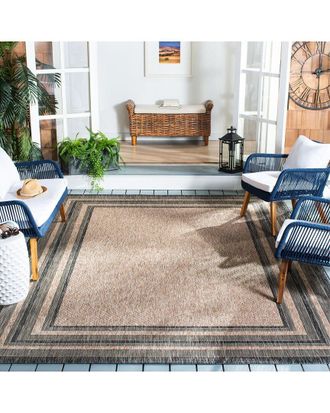 Safavieh Courtyard Duneblack Power-Loomed Indoor/Outdoor Rug