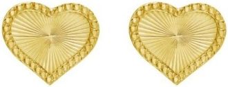 Tresorra 14K Yellow Gold Radiating Heart Stud Earrings