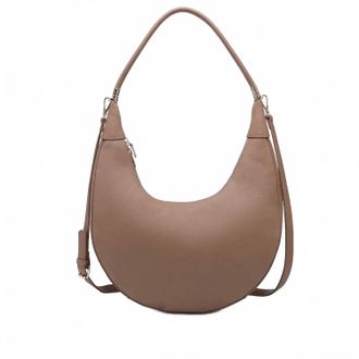 Jen & Co. Womens Alex Crescent Crossbody Bag With Convertible Straps In Taupe