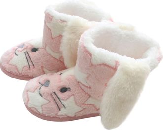 Yardwe Womens Waterproof Boots Size 39/40, Warm Thick Sole Winter Footwear Anti-Slip Sturdy Outsole, Suitable for Snow and Cold Weather Pink