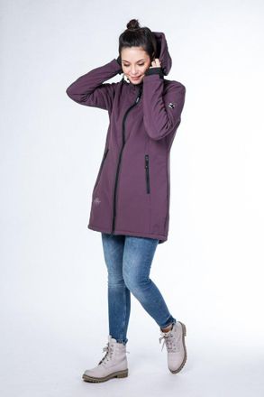 Deproc Softshellmantel DEPROC ACTIVE KEELE PEAK II WOMEN, Damen, Gr. 46 (L), lila, 96% Polyester; 4% Elasthan, Windstopperb&uuml;ndchen mit Daumenl&ouml;chern,mit Schn