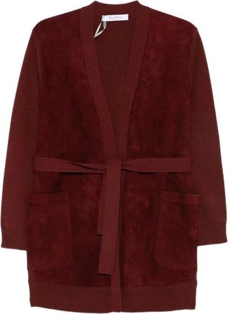 Max Mara Truien & Vesten, Dames, Rood, M, Su&egrave;de, Soliveto Cardigan