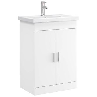 vidaXL Juego De Muebles De Ba&ntilde;o Blanco 61 X 40 X 84,5 Cm Vidaxl