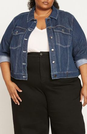 Universal Standard Kelsey Denim Jacket in Dark Indigo Blue at Nordstrom, Size 3Xl