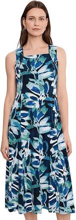 Nic+Zoe Giverny Knit Blanche Dress Womens Dress Green : XL, Polyester/Spandex