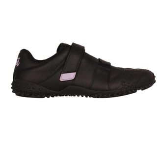 Lonsdale Dames Fulham Leer Klittenbandschoen (Zwart/Lavendel)