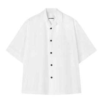Jil Sander Short Sleeve Shirts, male, White, L, Short Sleeve Shirt