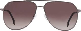 HUGO BOSS Brown Antireflex Pilot Mens Sunglasses BOSS 1447/O/S 0KJ1/86 61