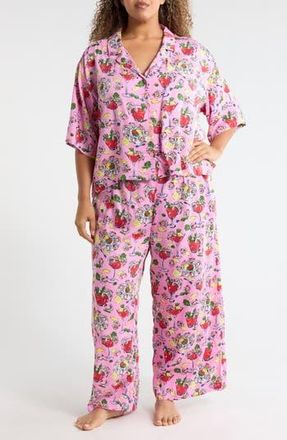Printfresh Wildest Dreams Satin Pajamas in Parlor Pink at Nordstrom Rack, Size X-Small