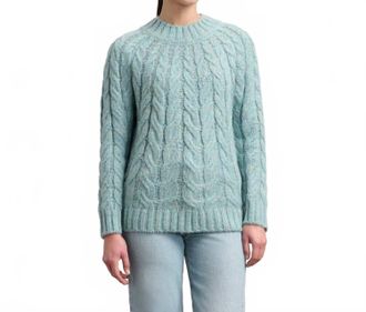 Hatley Dylan Cable Knit Sweater In Light Turquoise