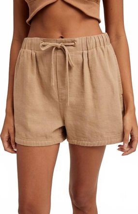 Wishlist Cotton Twill Shorts In Mocha