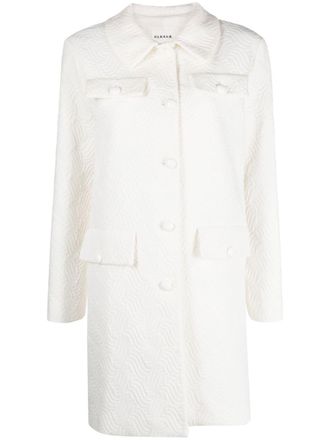 P.A.R.O.S.H. matelass&eacute; single-breasted coat - White