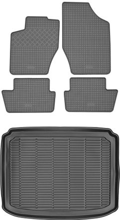OEM Juego De Alfombrillas De Goma Para Peugeot 308 I Hatchback (2007-2013) + Alfombrilla Para Maletero