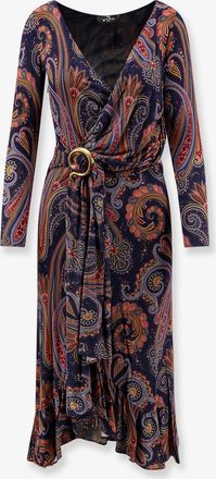 Etro Vestito in viscosa stretch con fantasia iconica - ETRO - gender_Woman