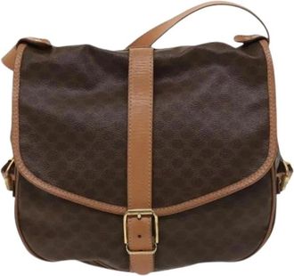 Celine Pre-owned Cross Body Bags, female, Brown, Size: ONE SIZE Pre-owned Leather Cross Body Bag