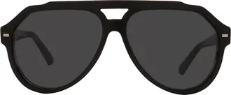 Dolce & Gabbana Dark Grey Pilot Mens Sunglasses DG4452 340387 60