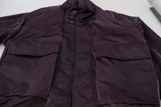 Dolce & Gabbana Mens Purple Nylon Collared Biker Coat Jacket Clothing
