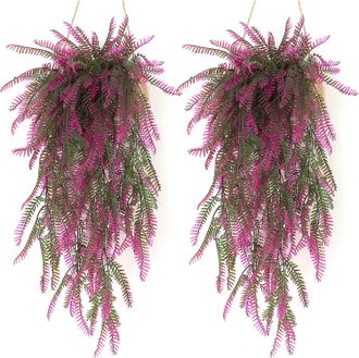 OEM 2 Piezas De Helecho Artificial, Planta Decorativa Artificial Para Exteriores, Ideal Para Celebraciones, Bodas, Cocinas, Jardines Y Decoraci&oacute;n De Ofici