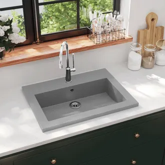 Berkfield Home Granite Basin 600x450x120 mm Grey