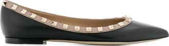 Valentino Garavani Rockstud Ballerina Flats - Dames - Ballerinas - Zwart - 36 EU - Leer - Schoenen
