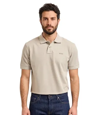 HUGO BOSS Grey Shirt Collar Polos