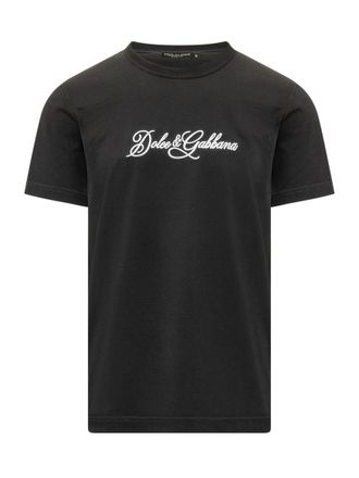 Dolce & Gabbana Black Crew Neck T-Shirt