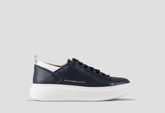 Alexander Smith Wembley Man High Frequency in smooth blue leather and white details