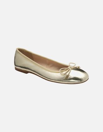 Ravel Womens Ellon Womens Ballerina Pumps - Gold - Size: 4
