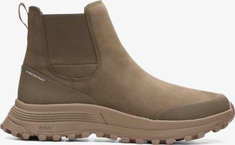 Clarks Womens ATL Trek Up Waterproof Khaki Nubuck Boots - Green - Size UK 4.5
