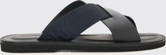Emporio Armani Ciabatte slip-on in nylon con logo jacquard bicolore