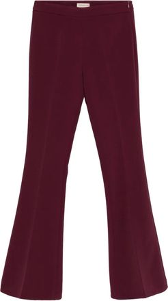 Blanca Vita Pantaloni svasati a vita alta - Rosso