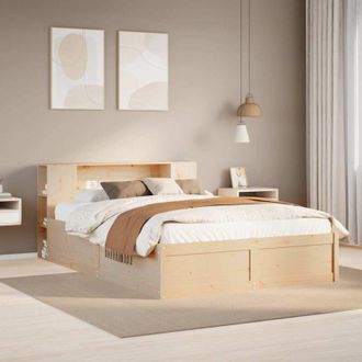 vidaXL Estructura De Cama Sin Colch&oacute;n Madera De Pino Blanca 140x200 Cm Vidaxl