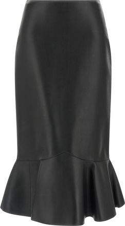 Fendi Nappa Skirt Gonne Nero-Donna