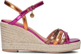 Mexx Schoenen, Dames, Paars, 39 EU, Leer, Paarse sandalen met sleehak