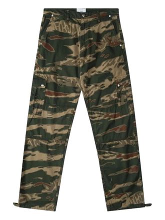 Rhude tiger camo-print cargo pants - men - Polyester - M - Green
