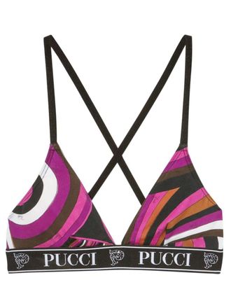 Pucci Set di 3 reggiseni con stampa - Rosa