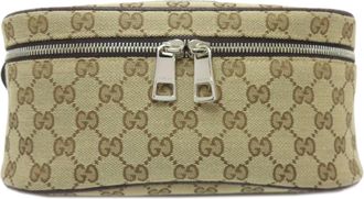 Gucci Brown Canvas Sling Bag (Pre-Owned)